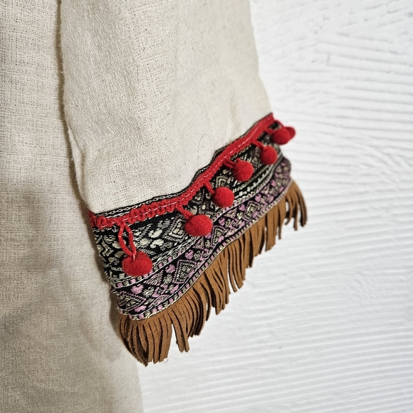 Hand Painted Linen Jacket - Picture 8 of 10